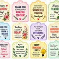 Colourful thank-you teacher tags
