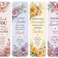 Floral Teachers' Day bookmarks, set of 4